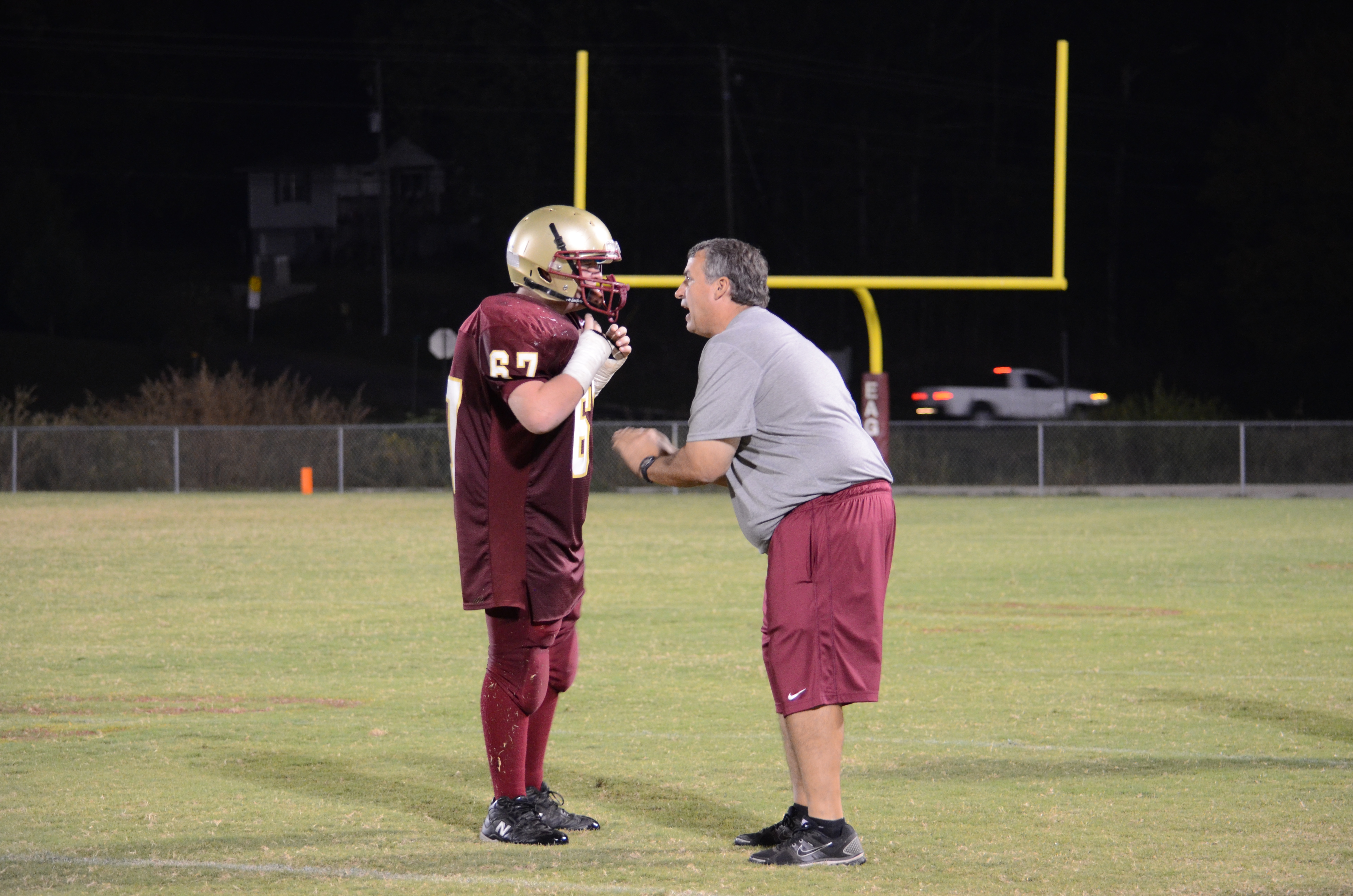 Coach Greg Patterson and his son.