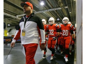 Coach Bruich leads his team to battle for the CA Div 2 Championship.