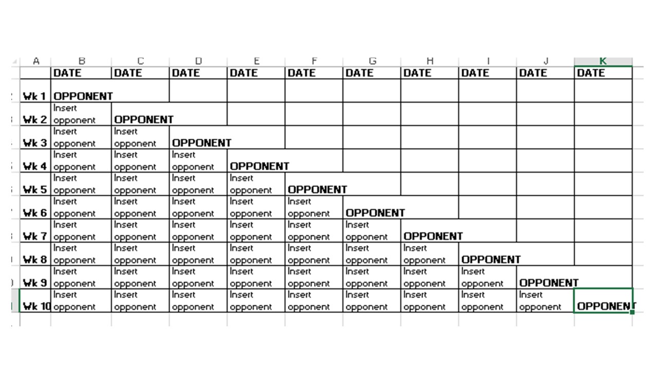 Free Football Stat Templates