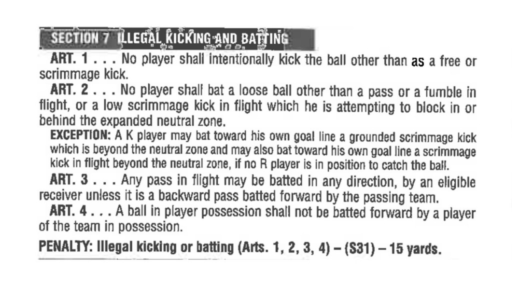 What is the batted ball rule for high school?